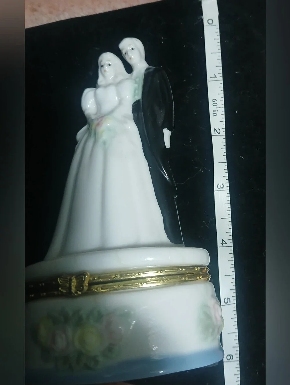 Vintage Bride & Groom Trinket Box